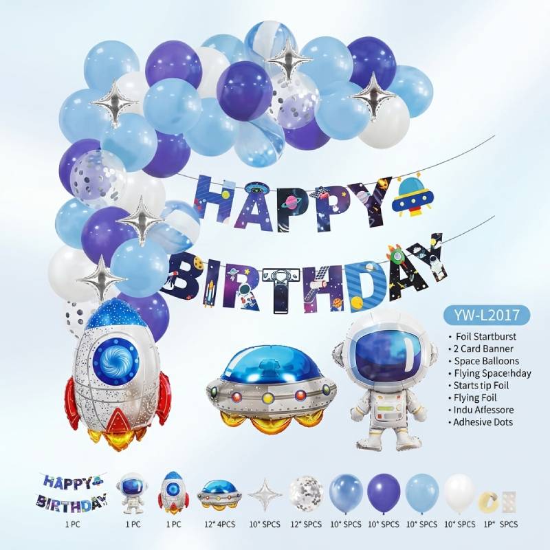 Outer Space Birthday Party Balloon Decoration Theme