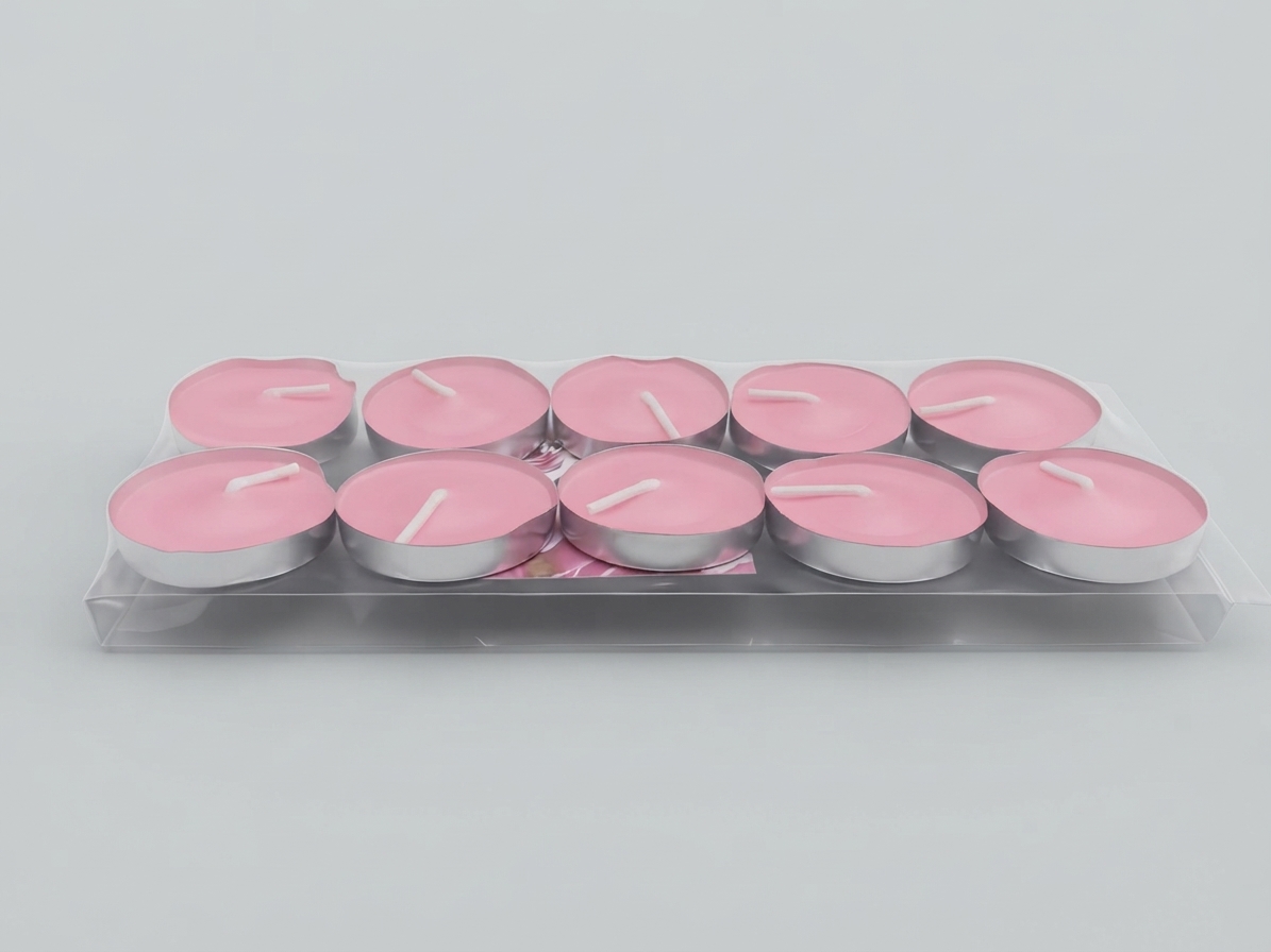 Pack of 10 Pink Scented Tea Light Decorative Tea Lights