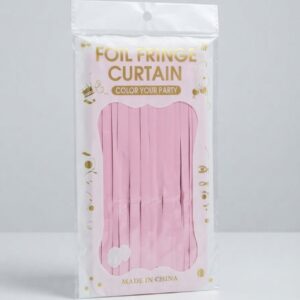 Pastel Pink Foil Fringe Curtain Party Backdrop