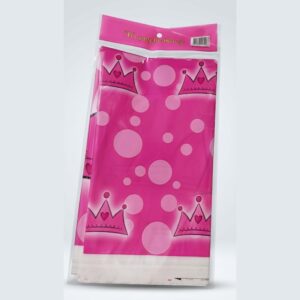 Pink Princess Plastic Table Cover Party Decoration