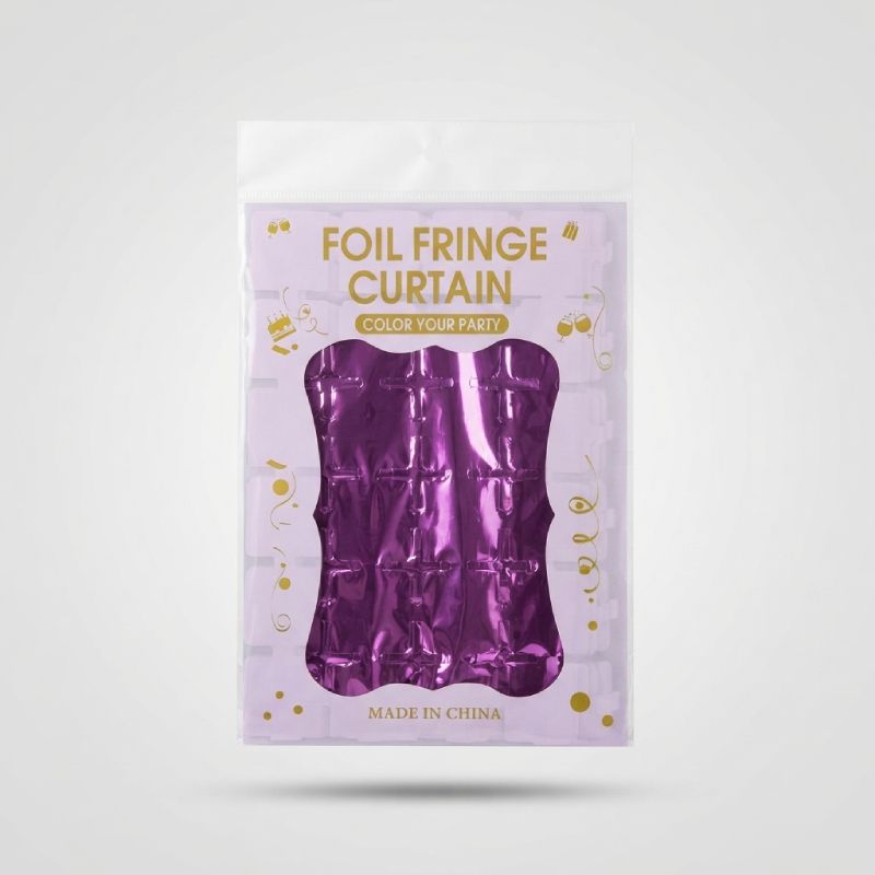 Purple Foil Fringe Curtain Party Backdrop Decoration