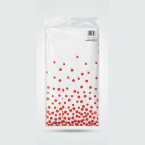 Red Polka-Dot Gradient Plastic Table Cover