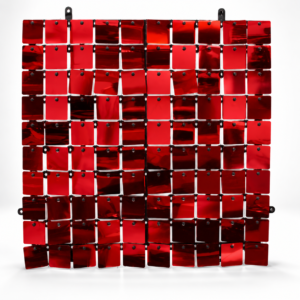 Red Shimmer Sequin Wall Panel Event Backdrop