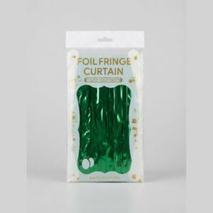 Shiny Green Foil Fringe Curtain Jhalar