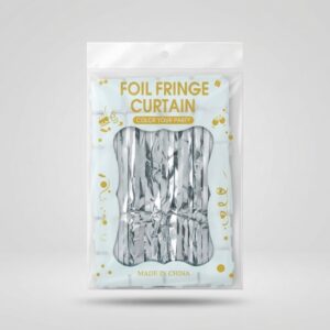 Silver Foil Fringe Curtain Jhalar Party Backdrop & Door Streamer