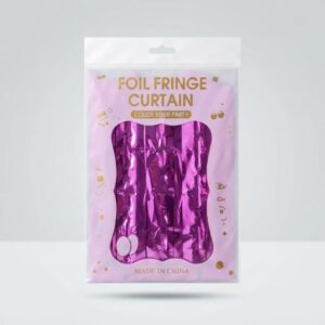 Vibrant Purple Foil Fringe Curtain Metallic Party Backdrop Decoration