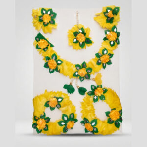 Yellow Artificial Floral Jewelry Set