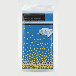 Yellow Polka Dot Plastic Table Cover 54 x 72 Inches