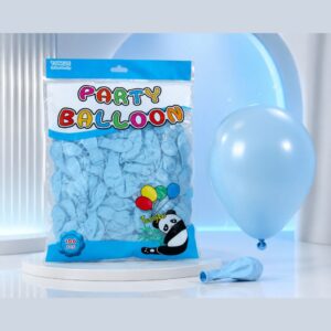 100 Pcs Light Blue Helium Quality Latex Party Balloons, Party Decoration