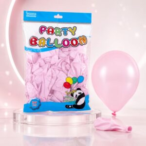 100 Pcs Pink Latex Party Balloons for Birthday & Party Decoration