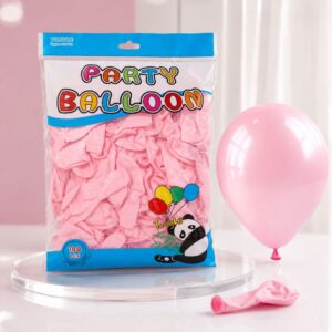 100 Pcs Pink Latex Party Balloons for Birthday & Party Decoration