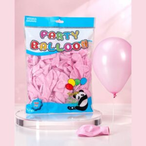 100 Pcs Pink Latex Party Balloons for Birthday & Party Decoration
