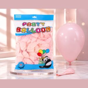 100 Pcs Pink Latex Party Balloons for Birthday and Party Decoration