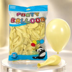 100 Pcs Yellow Latex Party Balloons for Birthday & Party Decoration