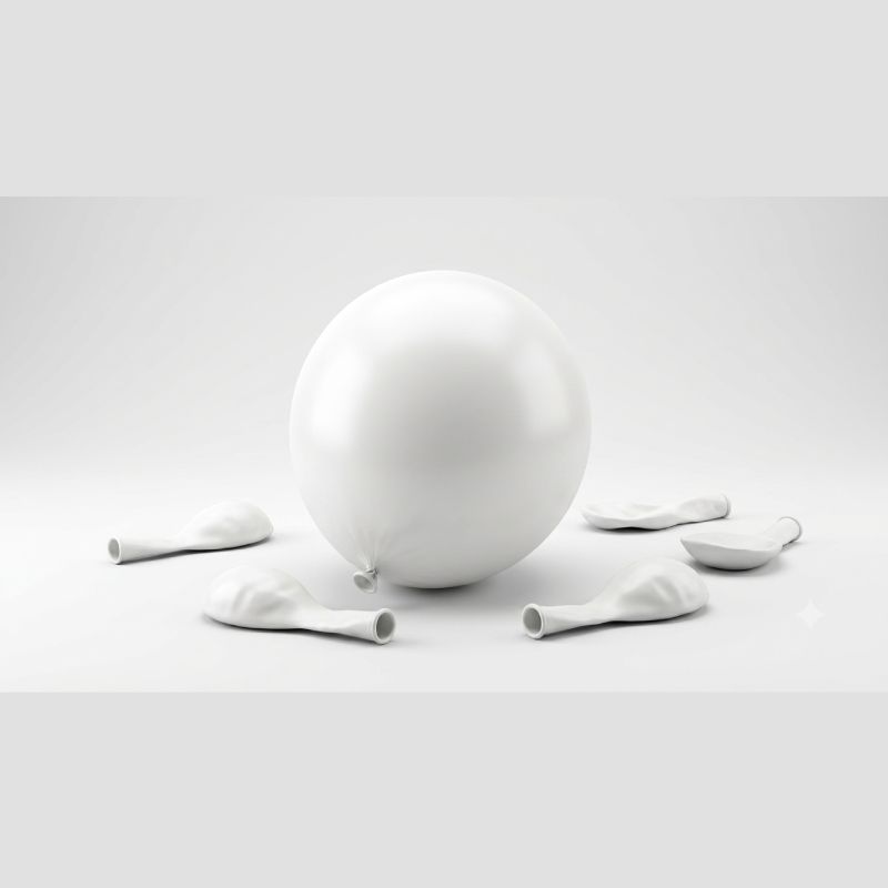 18 Inch White Big Latex Party Balloon 1 Pc Lawat Co.