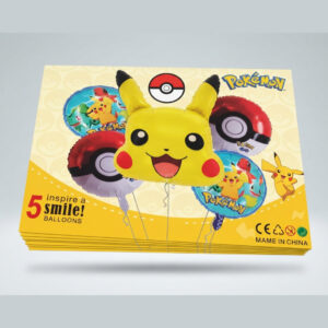 5-Piece Pokemon Pikachu Foil Balloon Set Kids Birthday Decoration Balloons