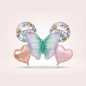 Butterfly Foil Balloon Set 5 Pcs Birthday Party Decoration Balloons