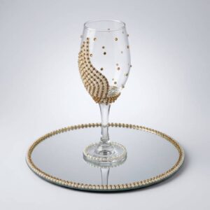 Doodh Pilai Glass and Mirror Tray Set