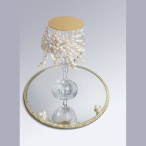 Handcrafted Doodh Pilai Wedding Glass & Tray Set