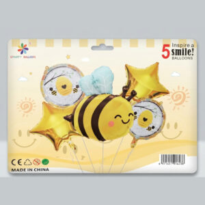 Honey Bee Foil Balloon Set 5 Pcs Birthday Decoration Balloons