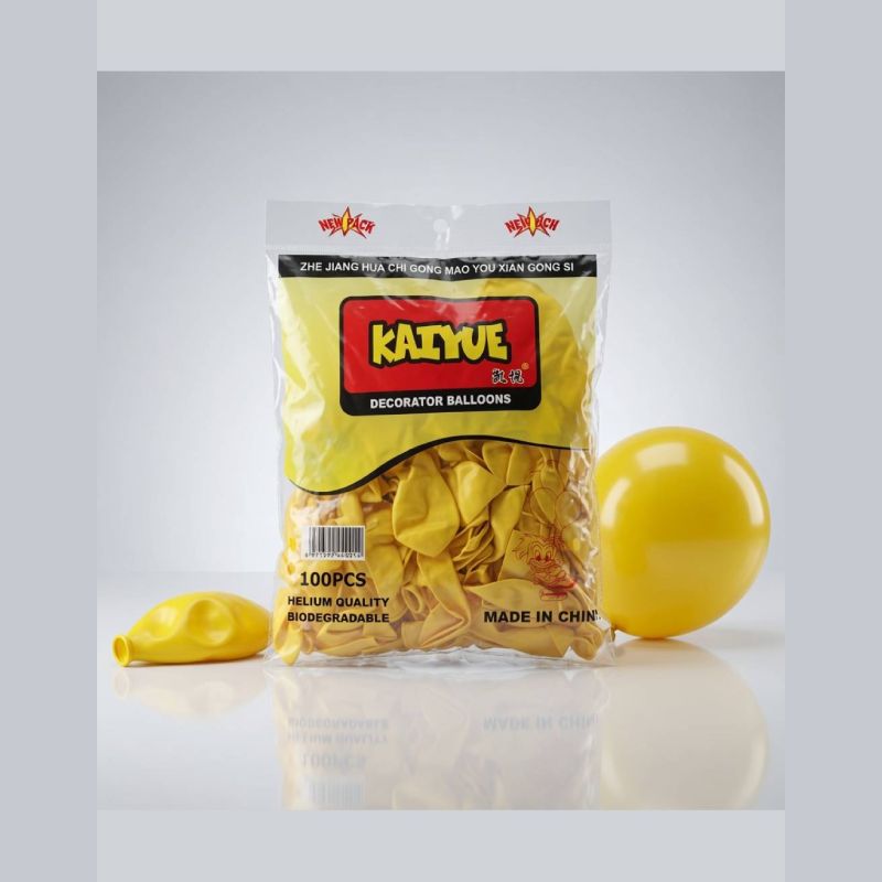 Kaiyue Yellow Decorator Balloons 100 Pieces