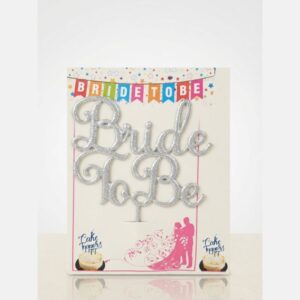 Silver Glitter Bride To Be Cake Topper Bridal Shower Cake Decoration